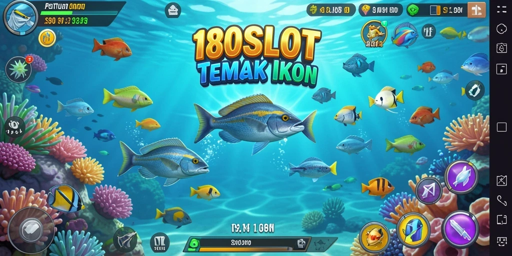 Gameplay seru saat menembak ikan dalam 180SLOT.