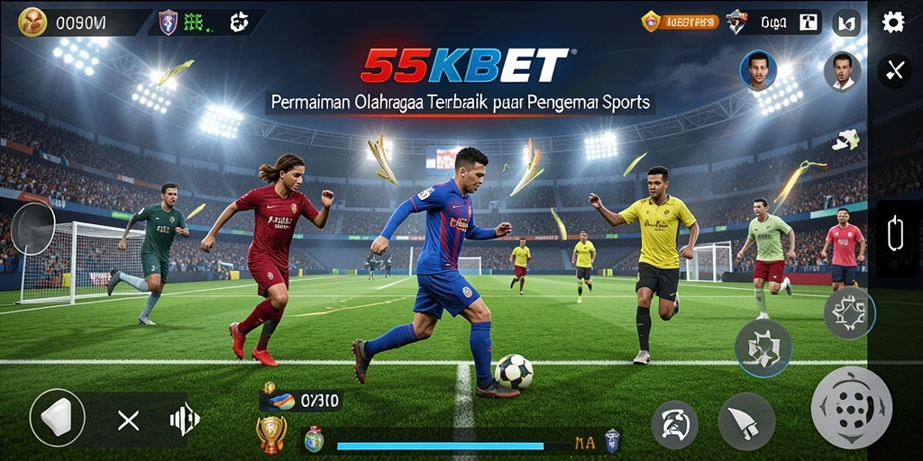 Tampilan gameplay menyenangkan di 55KBET dengan aksi olahraga seru.