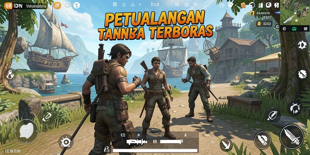 Screenshot gameplay 68IDN menampilkan petualangan seru di dunia terbuka.