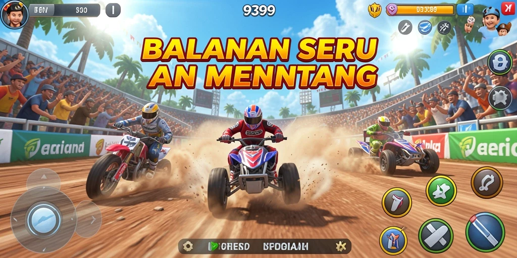 Tampilan gameplay Racing yang mendebarkan di 9399.