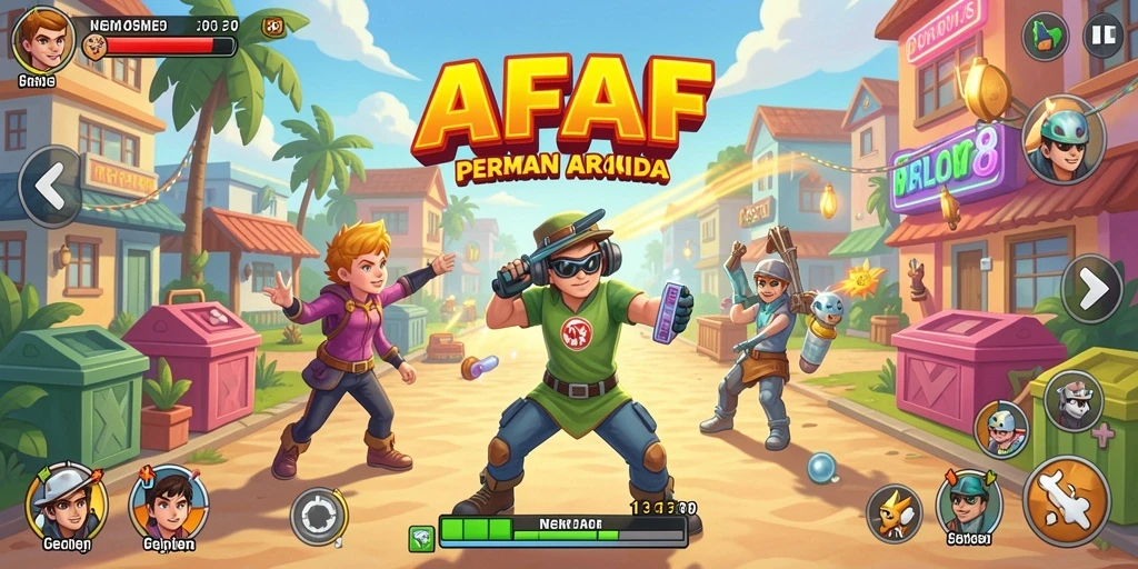 Screenshot gameplay AFAF menampilkan aksi seru dan grafis menarik.