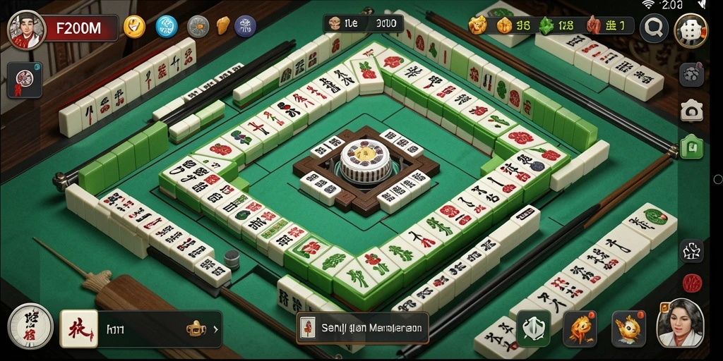 Screenshot F200M menampilkan serunya gameplay Mahjong.