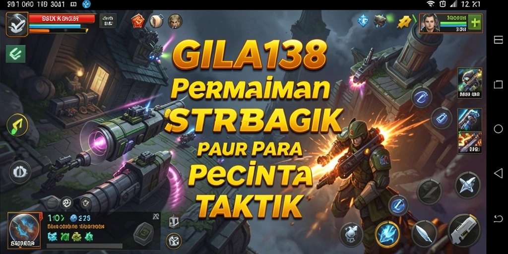 Tampilan fitur gameplay GILA138 menampilkan strategi dan pertempuran yang seru.