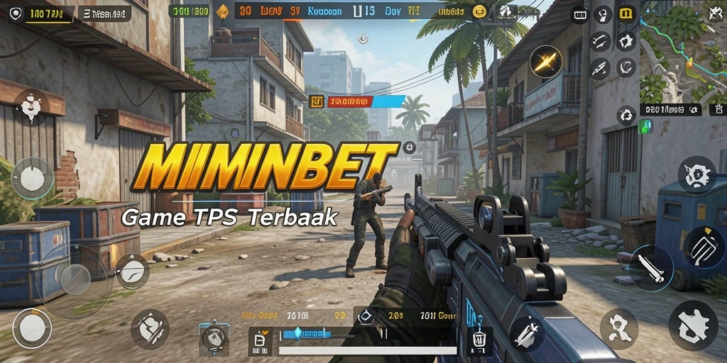 Screenshot MIMINBET menunjukkan aksi seru dalam gameplay TPS.