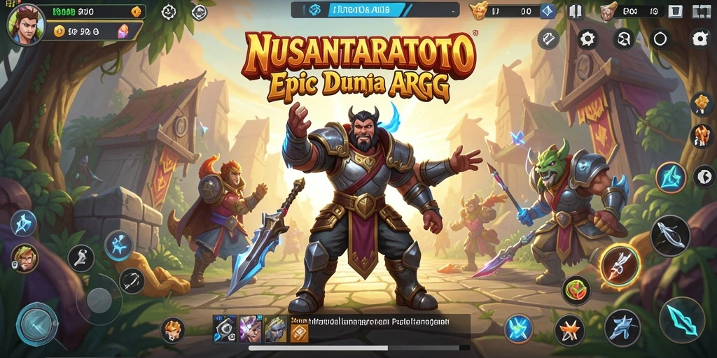 Screenshot utama NUSANTARATOTO menampilkan pertarungan menegangkan di dunia ARPG.