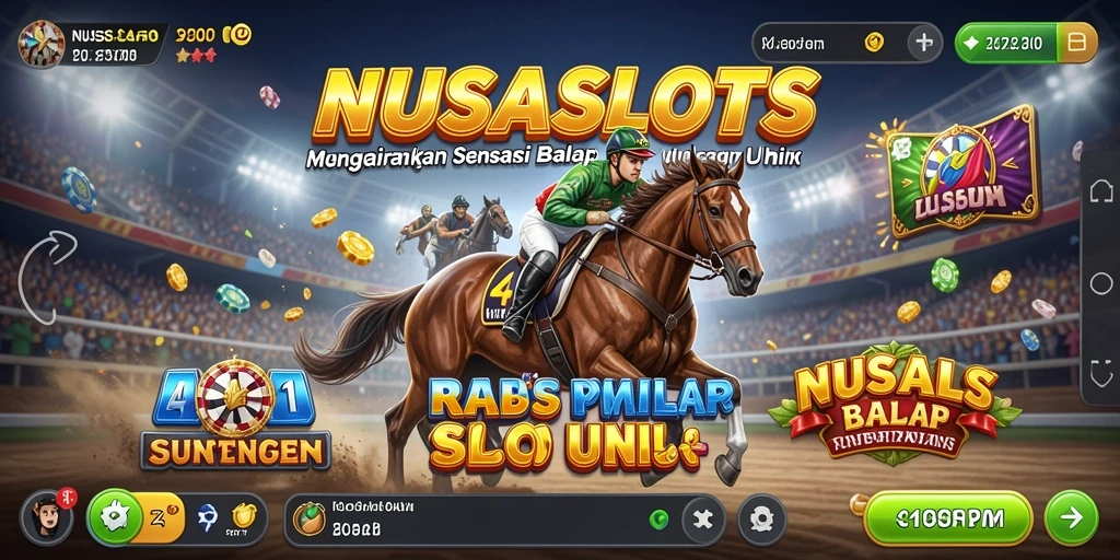Tampilan menakjubkan dari gameplay balap NUSASLOTS.