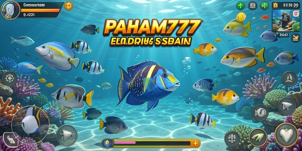 Screenshot gameplay PAHAM777 menampilkan serunya menembak ikan.