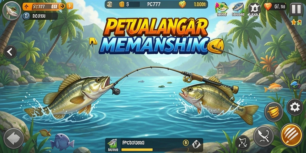 Tangkapan ikan yang beragam dalam gameplay PC777 yang seru.