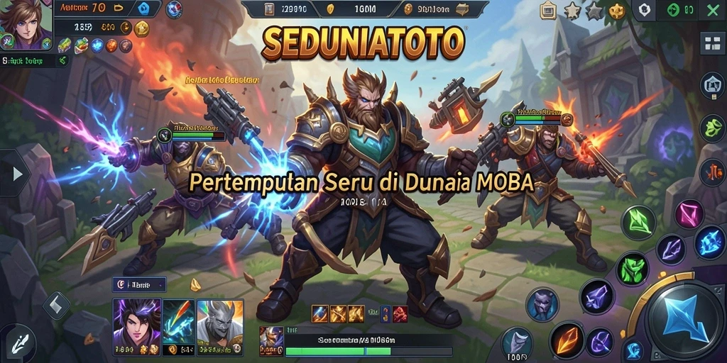 Tampilan gameplay seru dari pertempuran di SEDUNIATOTO